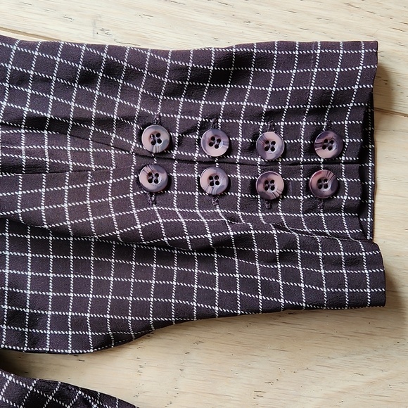 Vintage Due Per Due Button Down Silk Blouse - Picture 5 of 13